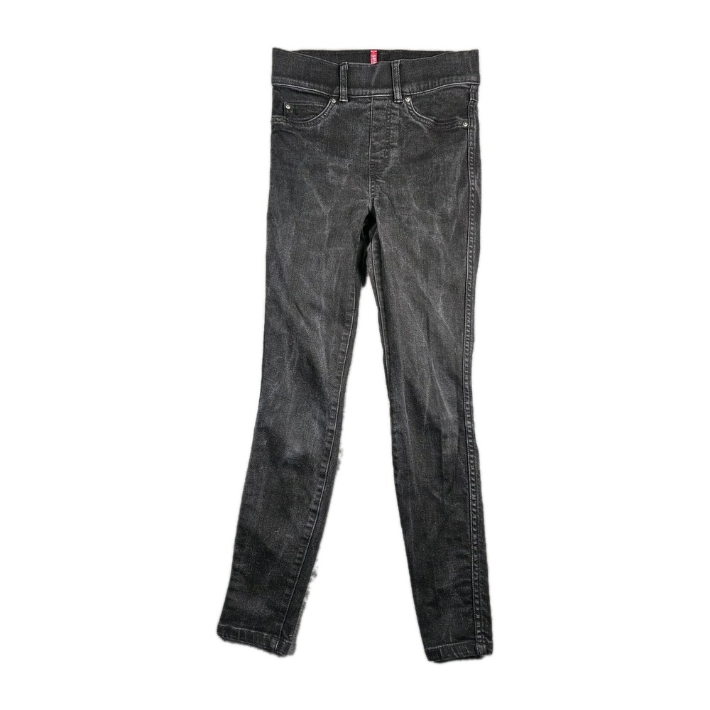 SPANX High Rise Skinny Jeans XS 26x27 Black Stretch Shaping Denim Pull On